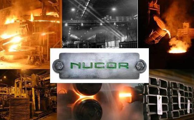 美国纽柯钢铁（Nucor）工厂图片和logo